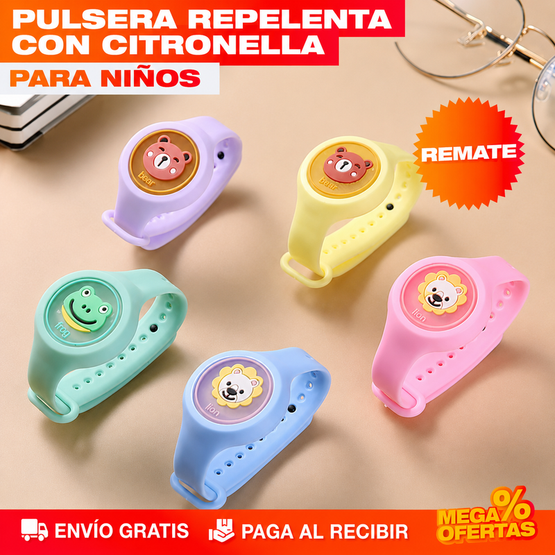 Pulsera Repelente con Citronella para Niños