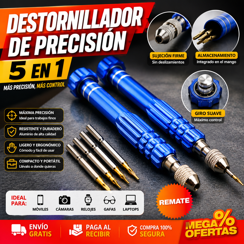 Destornillador de Precisión 5 en 1