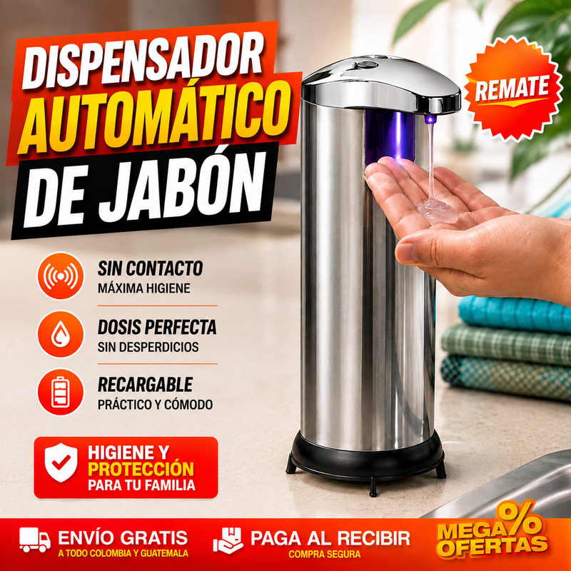 Dispensador Automático de Jabón Sin Contacto