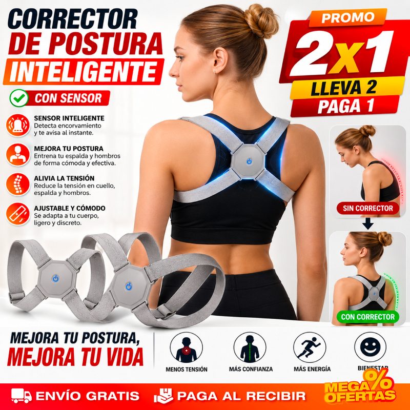 2 Correctores de Postura Ajustables Inteligente (Talla Unica)
