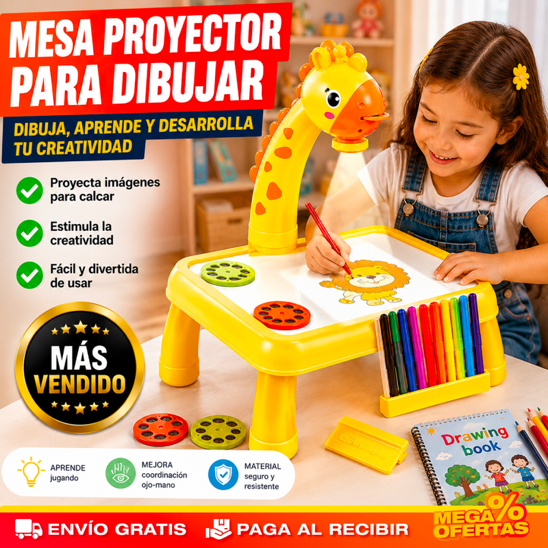 MESA PROYECTOR PARA DIBUJAR + OBSEQUIO: 12 Marcadores